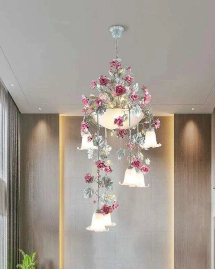 Rose Blossom Luxury LED Chandelier - Artistic Illumination for Elegant Spaces