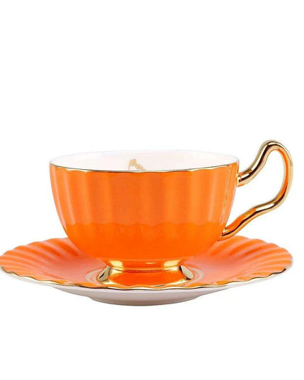 Elegant Heritage: Exquisite Bone China Tea and Coffee Set with 24K Gold Accents