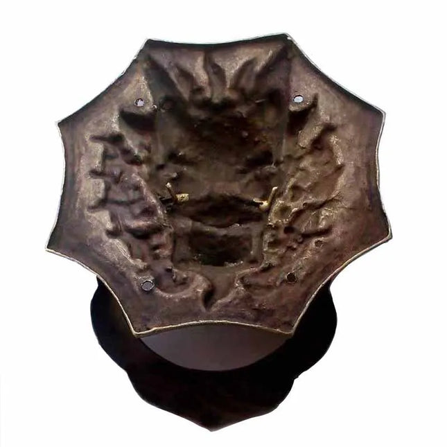 Large Brass Dragon Head Door Knocker — Vintage Cast Ring Pull for Villa & Courtyard Gates