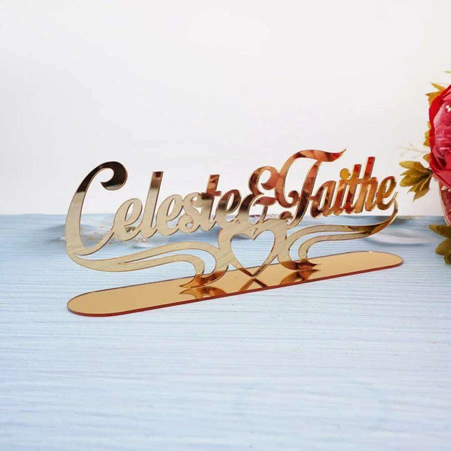 Customized Reflective Acrylic Name Display for Special Occasions