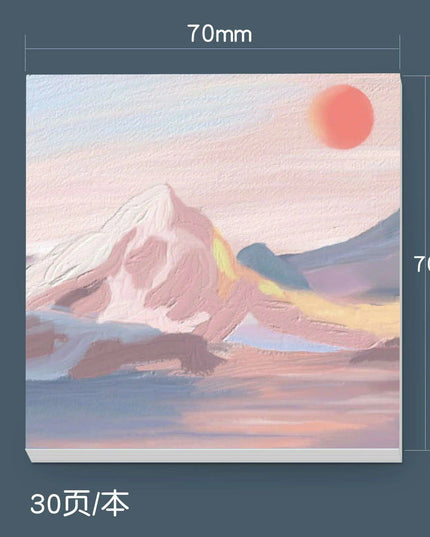 Serene Landscapes Sticky Note Pads for Effortless Organization