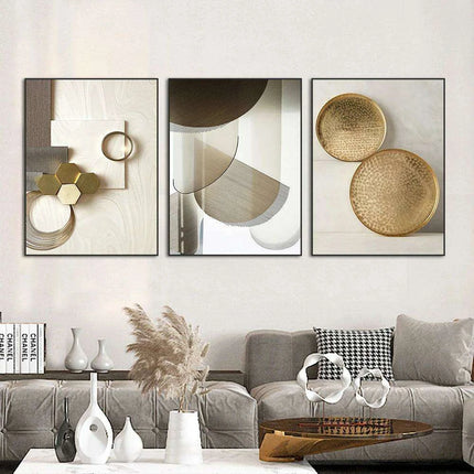 Modern 3D Geometric Metal Wall Art for Chic Home Decor