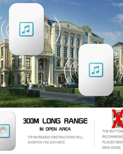 Advanced Wireless Doorbell System with Emergency Alert and Universal Plug Compatibility