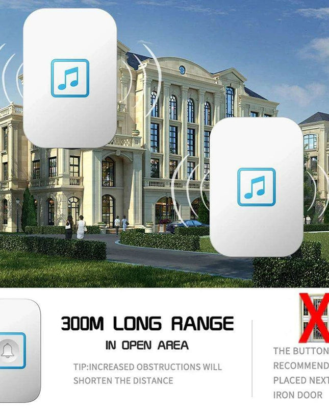 Advanced Wireless Doorbell System with Emergency Alert and Universal Plug Compatibility