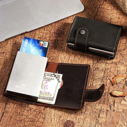 Premium RFID Business Wallet with Quick-Access Card Holder and Money Clip
