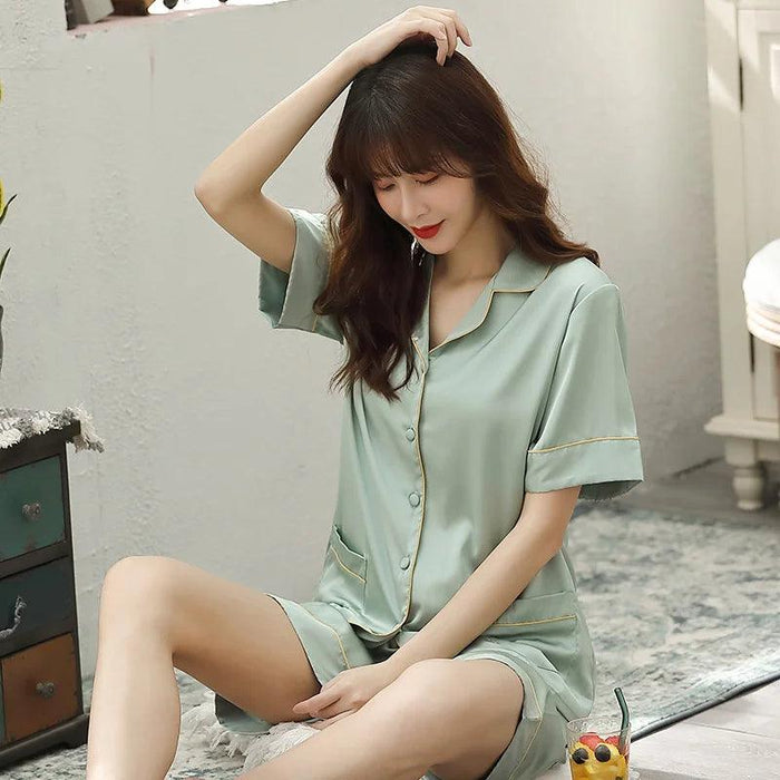 Elegant White Women's Pajama Set - Luxurious 2-Piece Sleepwear Collection
