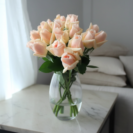 Real Touch Artificial Rose Flowers | Set of 7, 12 Colours
