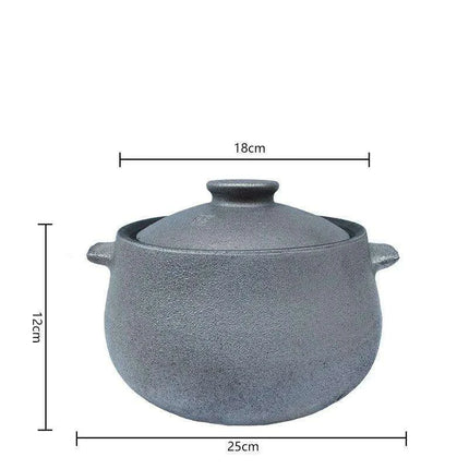 Traditional Clay Soup and Sauce Pot for Gas Stove - Healthy Cookware for Nourishing Meals