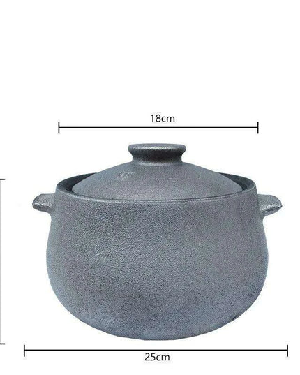 Traditional Clay Soup and Sauce Pot for Gas Stove - Healthy Cookware for Nourishing Meals