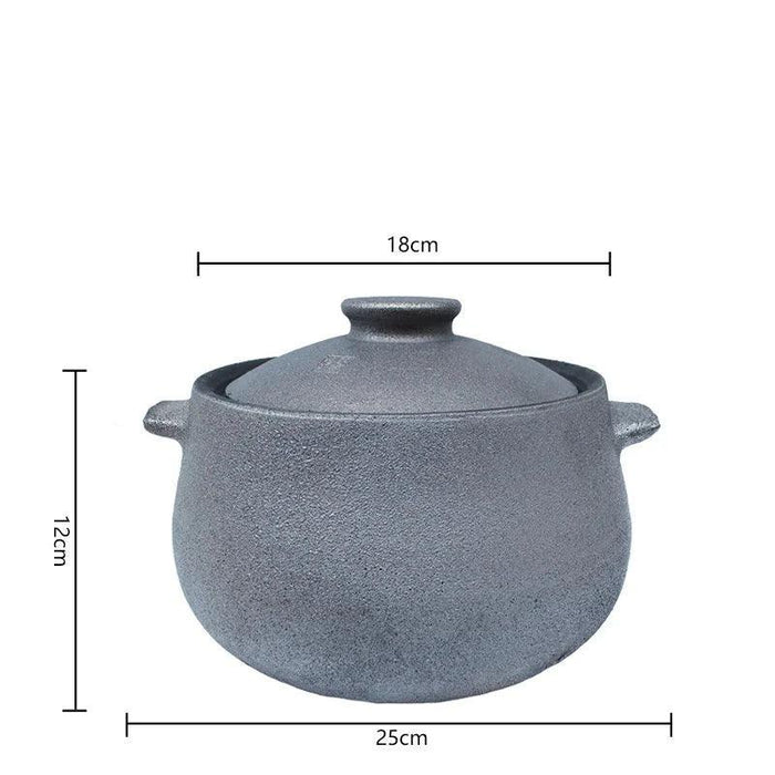 Healthy Clay Saucepan for Gas Stove - Authentic Soup and Sauce Cookware