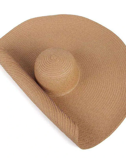 Extra-Wide 25cm Brim Floppy Straw Sun Hat for Women - UV Protection, Travel-Friendly Summer Essential - Wholesale Options Available