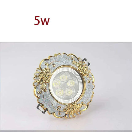 Luxurious Gold Resin Ceiling Fixture with Stylish Integrated Spotlights