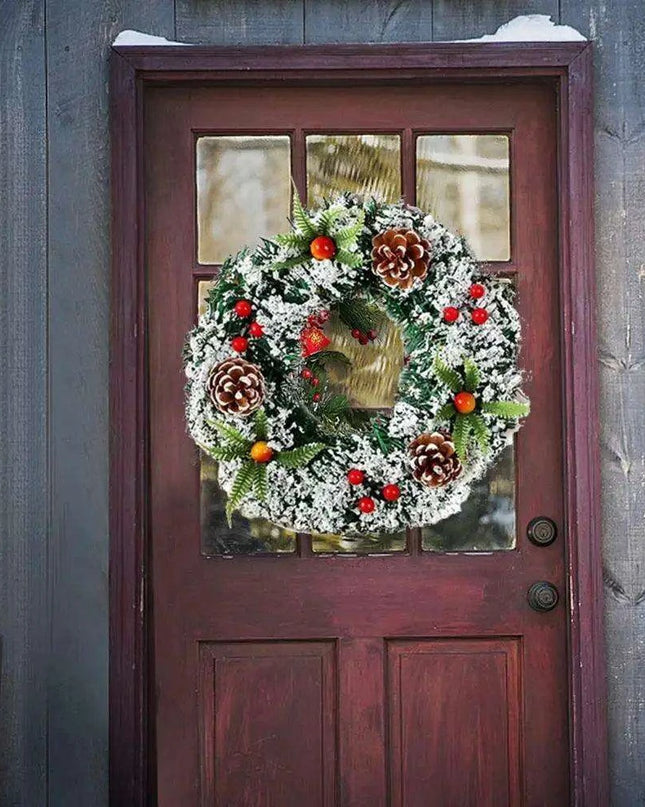 Exquisite Handmade PVC Seasonal Wreath for Elegant Holiday Decor