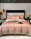 Pink / Twin size 3pcs / Flat Bed Sheet