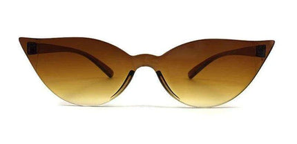 Vibrant Rimless Cat Eye Sunglasses for Fashion-Forward Summer Looks