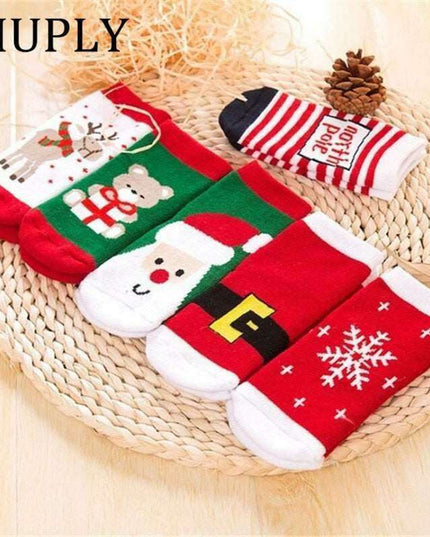 Festive & Snug: Holiday Cotton Socks for Babies