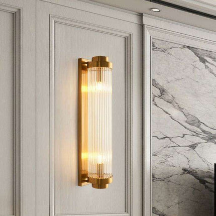 Elegant Crystal Wall Sconce - Modern Illumination for Home and Bath
