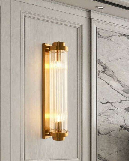 Elegant Crystal Wall Sconce - Modern Illumination for Home and Bath