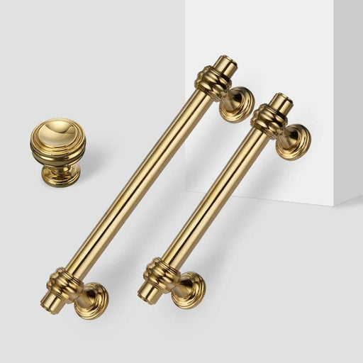 Elegant Rose Gold Kitchen Cabinet Handles - Luxurious PVD Gold Finish