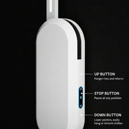 Electric Pull-Down Wardrobe Lift Rail with Smart Remote & Voice Control | Très Elite