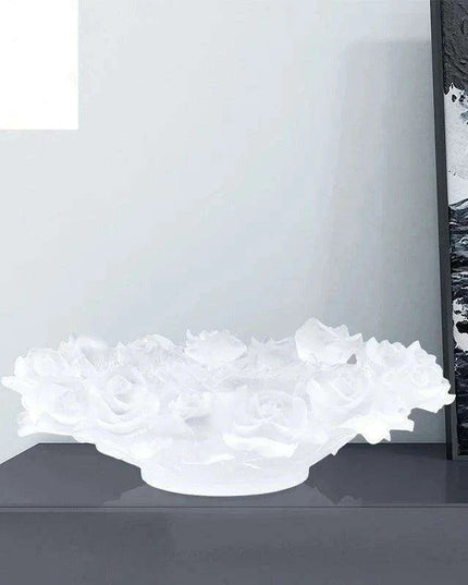 Exquisite Crystal Rose Centerpiece: Luxurious Tableware for Elegant Events