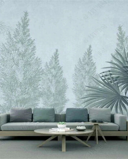 Elegant Monochrome 3D Banana Leaf Wallpaper for Stunning Home Interiors