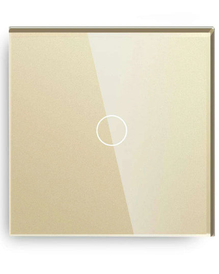 Touch Control Dual Location Stair Light Switch with Crystal Glass Panel in Modern White and Grey