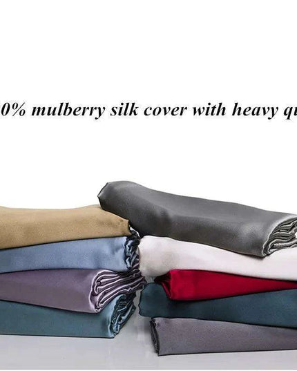 Premium 30MM Pure Mulberry Silk Duvet Cover - Custom Seamless Bedding Available in Multiple Sizes