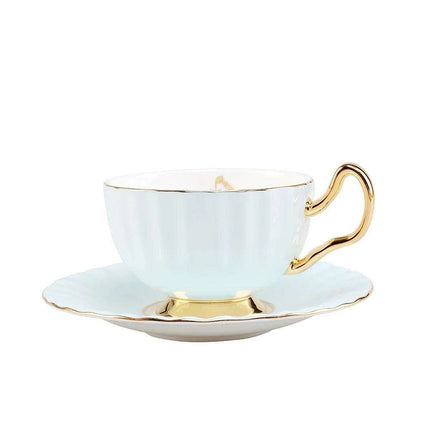Elegant Heritage: Exquisite Bone China Tea and Coffee Set with 24K Gold Accents