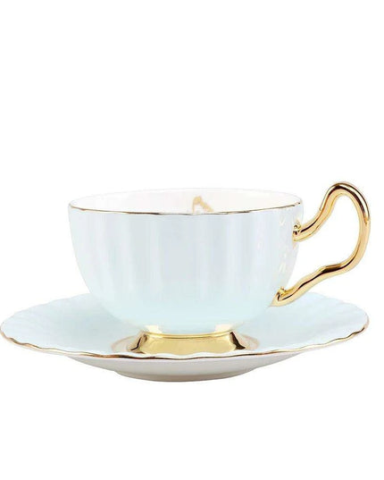 Elegant Heritage: Exquisite Bone China Tea and Coffee Set with 24K Gold Accents