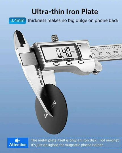 Magnetic iPhone Mount with Metal Plate - Versatile Hands-Free Holder for All Models