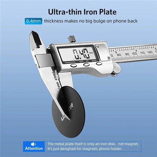 Magnetic iPhone Mount with Metal Plate - Versatile Hands-Free Holder for All Models