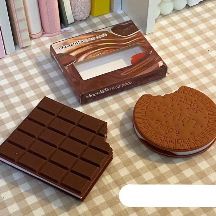 80-Sheet Mini Memo Pads in Charming Biscuit Chocolate Design
