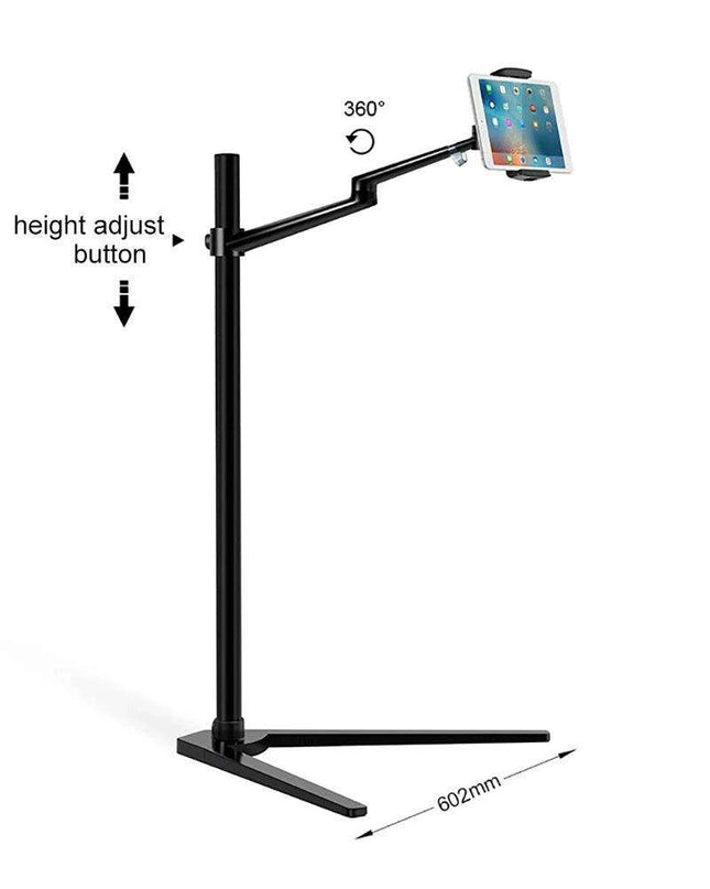 Adjustable Ergonomic Laptop and Tablet Stand with Smartphone Holder for 12-17" Devices