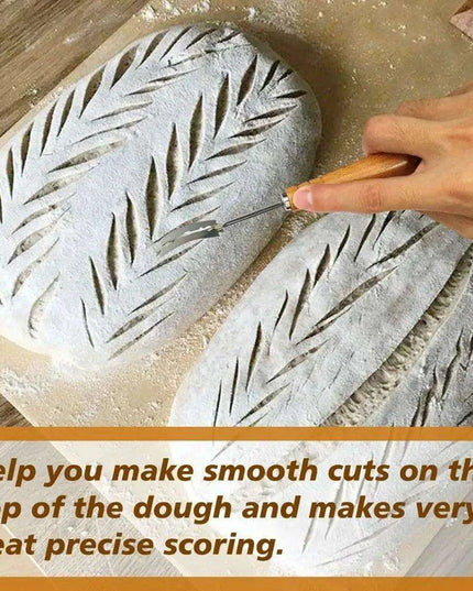 Premium Bread Scoring Tool Set with Leather Case and Stainless Steel Blade