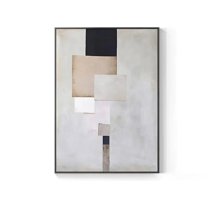 Abstract Geometric Industrial Canvas Print for Modern Home Decor