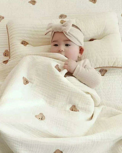 Cozy Bear Cotton Infant Sleep Wrap - Adorable Blanket for Sweet Dreams