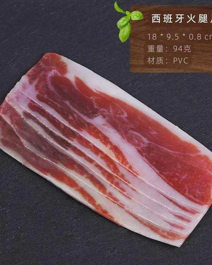 Lifelike Meat Replica Props for Photography and Home Decor - Realistic Steak, Pork, and Bacon Models