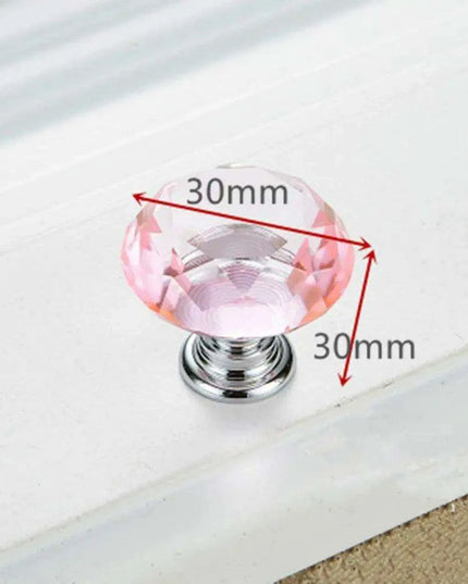 Elegant 30mm Diamond Crystal Glass Cabinet and Drawer Knobs for a Glamorous Touch