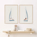 Serene Coastal Nursery Sailboat Canvas Print with Elegant Minimalist Style