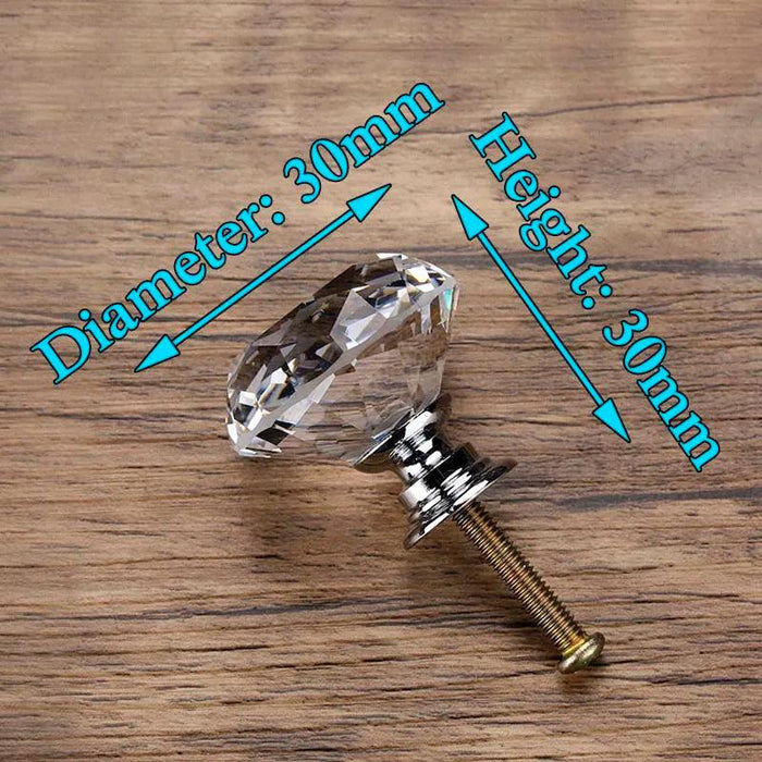 Glamorous Rainbow Crystal Glass Cabinet Knobs for Elegant Home Styling