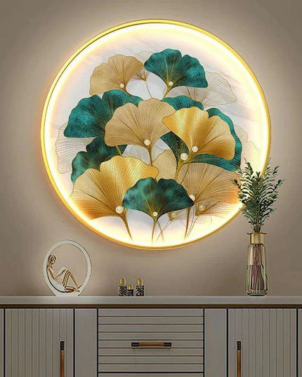 Ginkgo Leaf Serenity: Modern LED Wall Lamp for Stylish Home Illumination