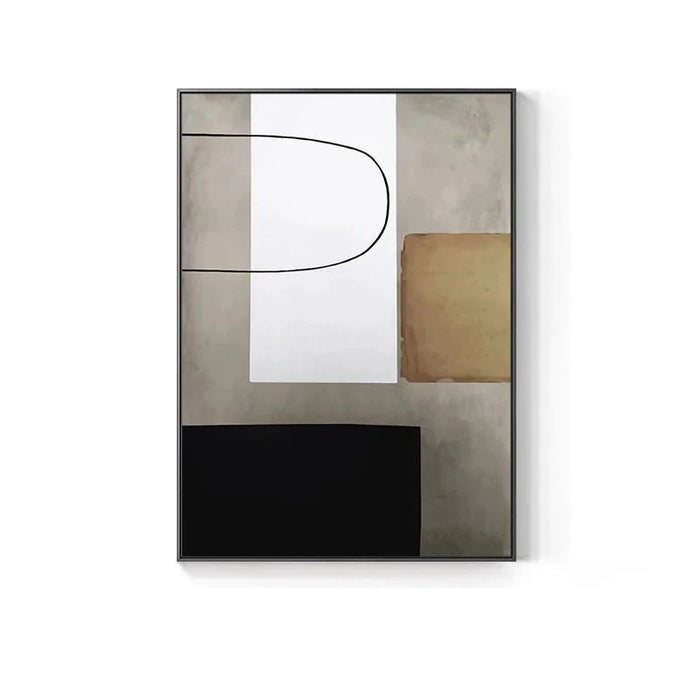 Abstract Geometric Industrial Canvas Print for Modern Home Decor