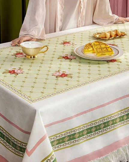 Luxurious Velvet Dining Table Cover - Timeless French Charm for Elegant Entertaining