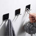 Stylish Stainless Steel Razor Holder with Hassle-Free Adhesive Mount - Organize Your Space with Ease