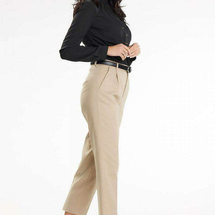 Heart Neckline Buttoned Blouse - Elegant Stand-Up Style - Très Elite