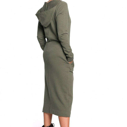Heartfelt Casual Hooded Dress - Relaxed Daydress with Pockets - Très Elite