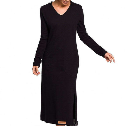 Heartfelt Casual Hooded Dress - Relaxed Daydress with Pockets - Très Elite