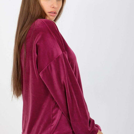 Heartfelt Elegance Velour Sweatshirt For Women Paris Chic - Très Elite