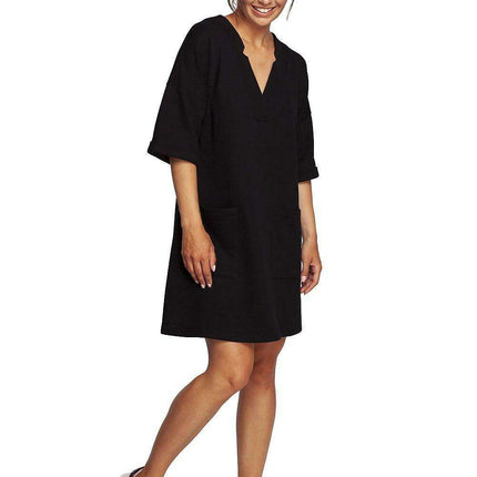 Heartfelt Pleated Daydress with Romantic Neckline - Très Elite